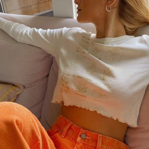 Urban Outfitters Tops - Urban Outfitters Future State Flower Seed Chart Cropped Tee